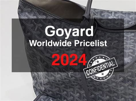 goyard precios|Goyard price list paris.